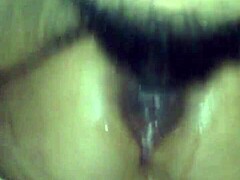 guy pounds her from back till she squirts hard