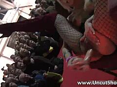 i rip clothes off outdoors rubbing my filthy blonde twat hard