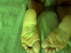 Girlfriend's Cute Little Feet Tempt Me in Bedroom