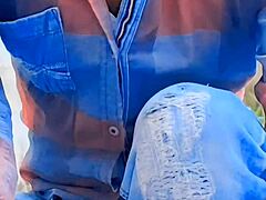 Small Cock Sissy Pisses Outdoor in Humiliating Fun!