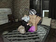 2 roblox sluts share daddy's thick cock 😈🍆