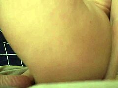 Redhead rams huge dildo into tight pussy stretch