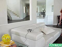 shy redhead teen abbey rain bent over for big cock in uniform