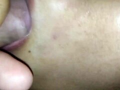 damn her tight shaved pussy creams as she orgasms on my cock