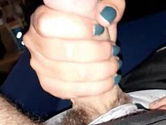 Girlfriend drools hungrily over boyfriend's throbbing cock