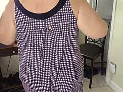 big ass wife sneaks home with panties soaked in cum