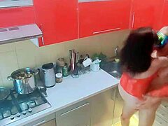 Our skinny bodies grind in homemade passionate cowgirl ride