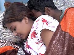 morning RAW fuck with my sexy indian wife's tight hairy pussy in cold