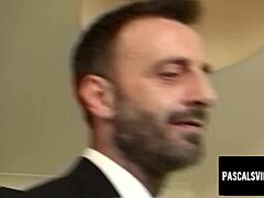 Classy british sub ashley rider spanked hard by pascal's rough maledom cock ride