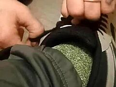 wanna see my friend destroy these sneakers with her feet in total fun chaos?