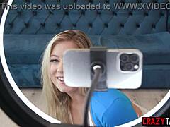 Stepbro Spies Stepsis Stretching Tight Pussy. Enjoys Her Perfect Monster Handjob