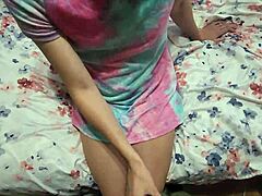 Petite Wife Teases Cock Through Shorts Till Horny Missionary