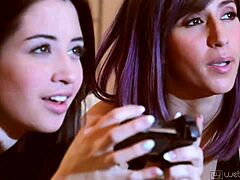 Eva Sedona and April Oneil's Hairy Lesbian Pussy Play