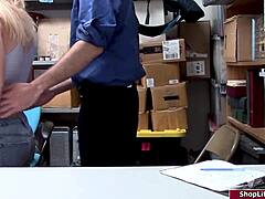 Older cop rips lingerie and facefucks busty office babe deepthroat