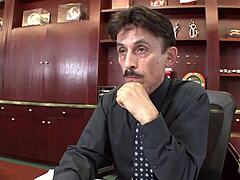 her boss withholds raise until sloppy blowjob seals the deal