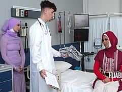 Shy Arab Wife Creampied by White Doctor in Hijab Fertility Exam