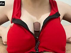 step sis gives creamy titjob no pussy play