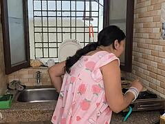 dehradun beauty's kitchen bathroom romance turns hardcore bed banging session