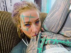 sexy fishnets high heels stockings solo anal xl dildo gaping juicy asshole play 💦🍑