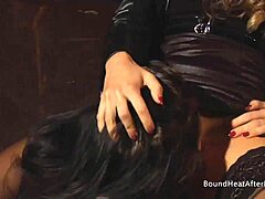 horny madame moanin orgasmin from her lesbian slave's wet licks