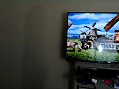 blonde milf skips games for bareback pounding in miniskirt