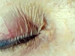 Milf Eyes Covered in Extreme Close-Up Cumshot Orgasm