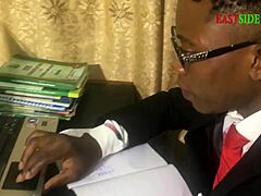 imagine your fat ebony lecturer deepthroating bbc before exam creampie fuck