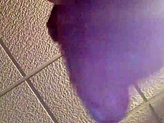 he grabs his big fat cock and jerks it off slow and steady