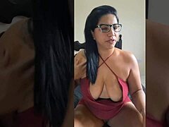 hey, check out this naughty professor spitting on tits and taking facial from student