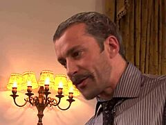 jituska gapes her shaved ass for older man's cock