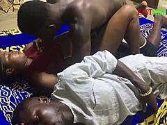 Threesome On Family Bed With Husband And Brother!