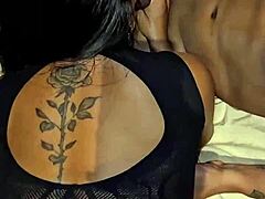 hotwife screams on hubby's gifted friend's monster cock in threesome!