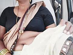 Beautiful Saree Girl's Car Ride Turns Dirty