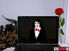 step-brother ravages goth step-sister halloween pov fuck