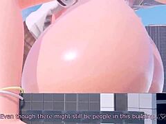 Giantess Tall Big Tits Humps Building Moaning Loud!