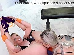 charlie forde's calisthenics got kenzie taylor licking her smooth pussy