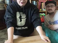 couple tries sex machine first time with boyfriend moaning loud