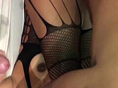 hotwife watches negro's huge black cock pound her while cuckold husband jerks