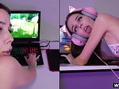 Skinny Gamer Teen Dominated Hard By Roommate
