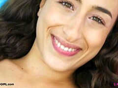 Mesmerizing Brunette Petite Milf Teases Sexy Body in Casting Interview Photoshoot