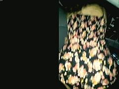 Ebony Couple's Bent Over Car Pussy Fuck