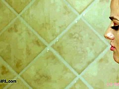 ever seen a drop dead gorgeous blonde shower like this?