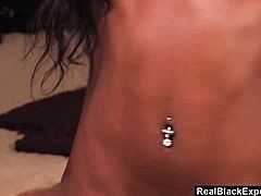 sierra fingers her tight ebony pussy to orgasm just for you