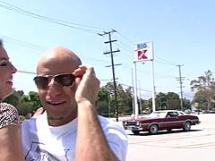 next she rubs clit to orgasm as he screws shaved pussy hard