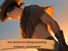 Hot husband's wild riding makes her moan loud