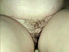 wife creams pussy wild on handcuffed mechanical dildo toy