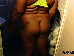 Damn this sexy bbw rides big black cock doggystyle hardcore