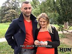 hunt4k cash tempts pregnant redhead into deep pussy drilling