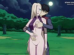 Ino Yamanaka's tight teen ass wrecked by monster cock creampie