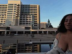 Young ebony teen tricked into fucking huge cock at photoshoot cum facial covered